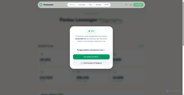Security scan screenshot of https://pantauloker-z1rwcqiwuc.edgeone.app/