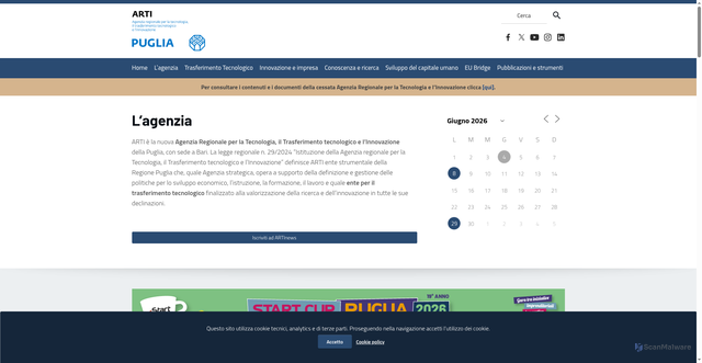 Security scan screenshot of https://www.arti.puglia.it