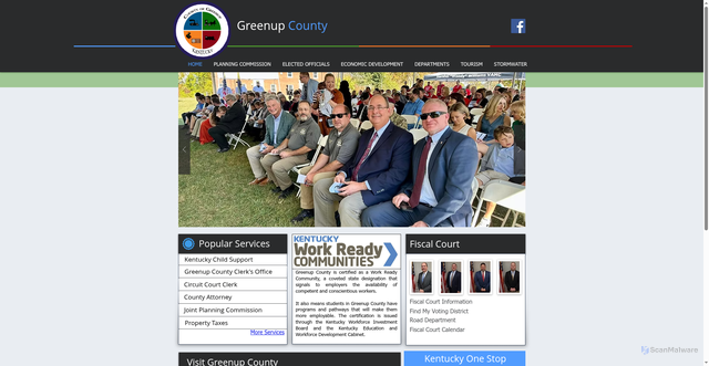 Security scan screenshot of https://www.greenupcountyky.gov/