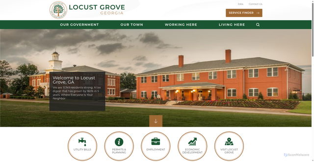 Security scan screenshot of https://www.locustgrove-ga.gov/