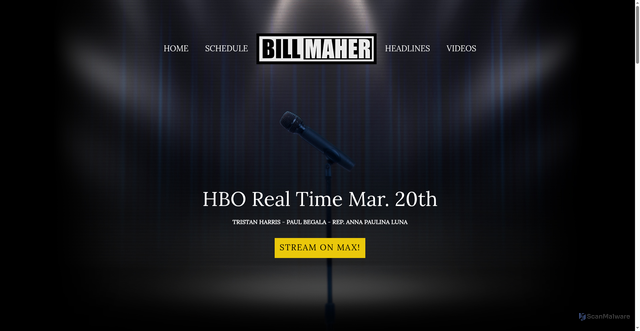Security scan screenshot of https://www.billmaher.com/