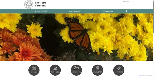 Security scan screenshot of https://www.thetfordvt.gov/