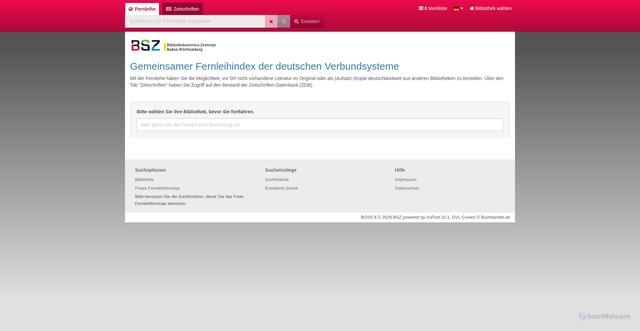 Security scan screenshot of https://fernleihe.boss.bsz-bw.de