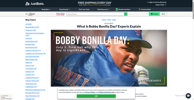 Security scan screenshot of https://www.justbats.com/blog/post/what-is-bobby-bonilla-day/