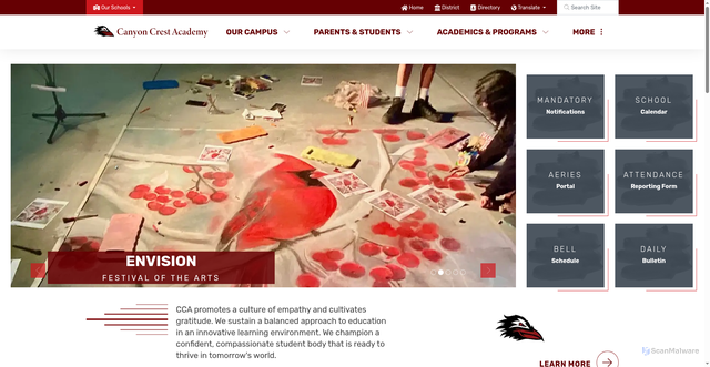 Security scan screenshot of https://cc.sduhsd.net/