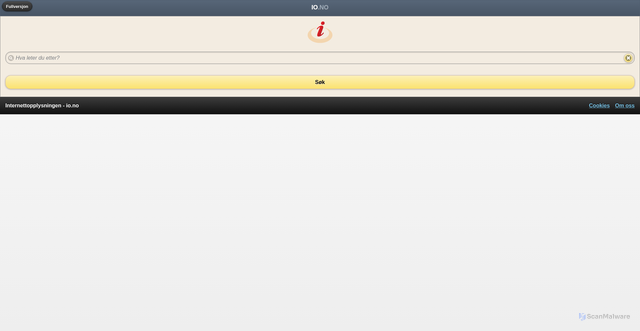Security scan screenshot of https://m.io.no