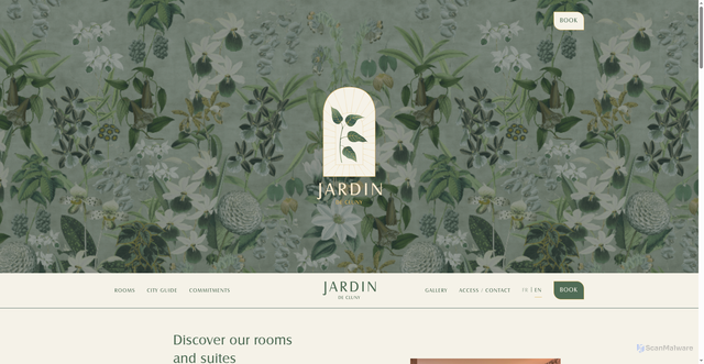 Security scan screenshot of https://en.hoteljardindecluny.com/