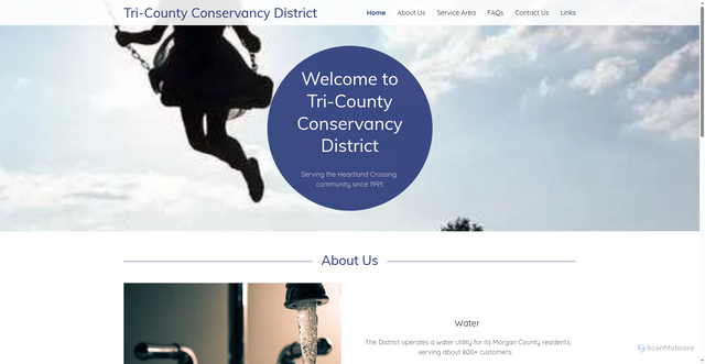 Security scan screenshot of https://tricountyconservancy-in.gov/