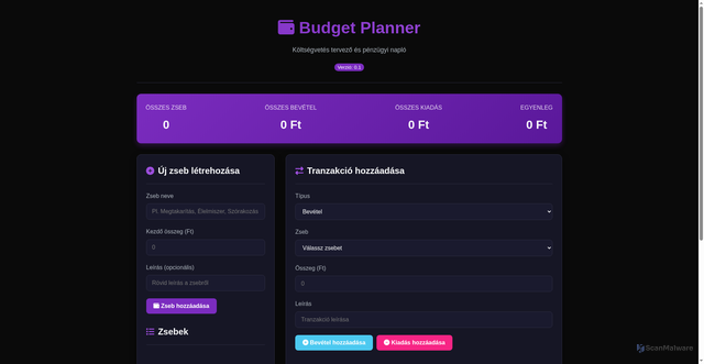 Security scan screenshot of https://budgetplanner-108cvllrkb.edgeone.app/