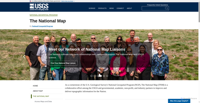 Security scan screenshot of https://nationalmap.gov