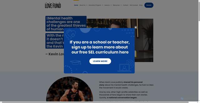 Security scan screenshot of https://kevinlovefund.org/