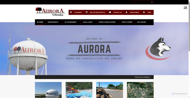 Security scan screenshot of https://aurorane.gov/