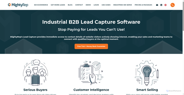 Security scan screenshot of https://mightyrep.com