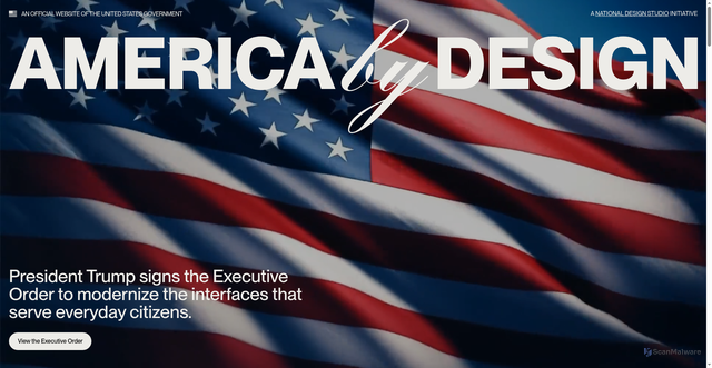 Security scan screenshot of https://americabydesign.gov/