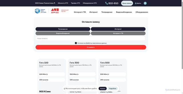 Security scan screenshot of https://nts.su