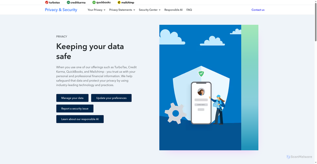 Security scan screenshot of https://www.intuit.com/privacy/