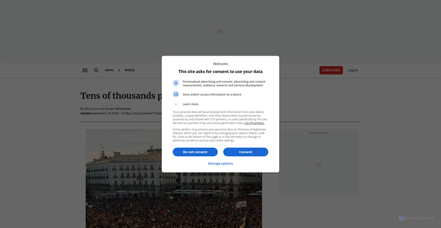 Security scan screenshot of https://www.hepburnadvocate.com.au/story/9358007/tens-of-thousands-protest-spains-housing-crisis/
