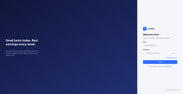 Security scan screenshot of https://testtaskhub-dpw6esh4kz7x.edgeone.dev/