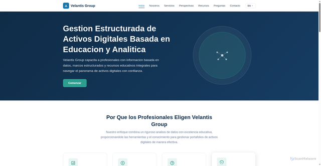 Security scan screenshot of http://velantis-group.com/es/