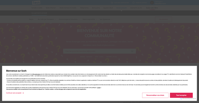 Security scan screenshot of https://communaute.sosh.fr