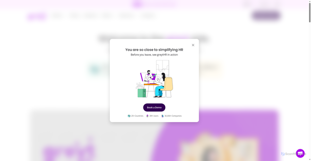Security scan screenshot of https://greythr.com