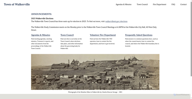 Security scan screenshot of https://www.walkervillemt.gov/