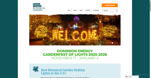 Security scan screenshot of https://www.lewisginter.org/visit/events/dominion-energy-gardenfest-of-lights/
