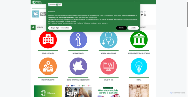 Security scan screenshot of https://www.asst-lodi.it/