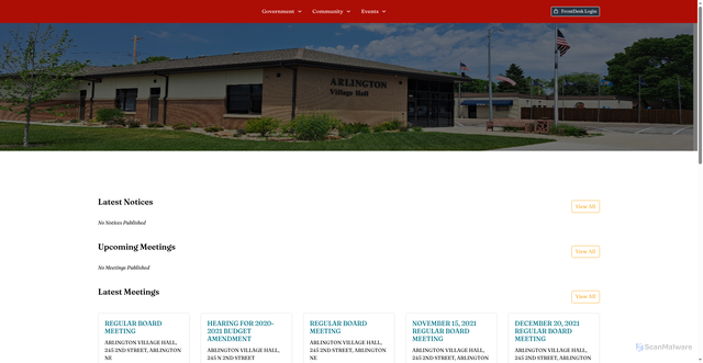 Security scan screenshot of https://www.arlingtonne.gov/