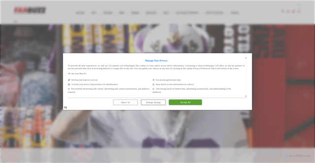 Security scan screenshot of https://fanbuzz.com/nfl/ticketmaster-vikings-browns-london-nfl-news/