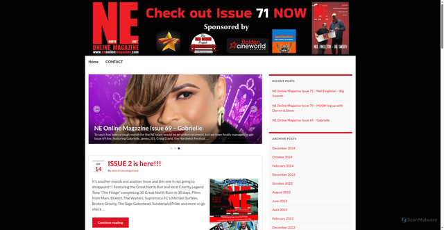 Security scan screenshot of https://neonlinemagazine.com/page/8/