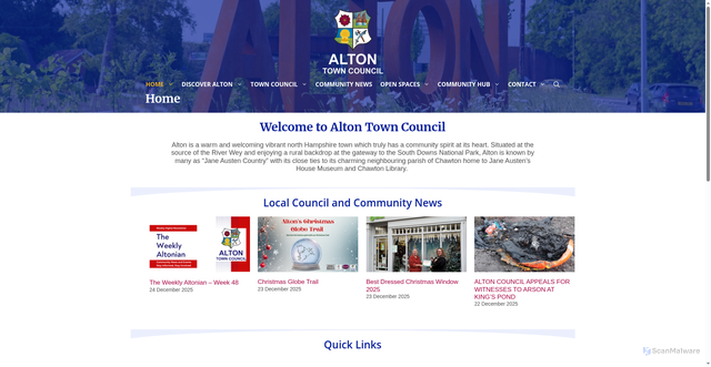 Security scan screenshot of https://www.alton.gov.uk/