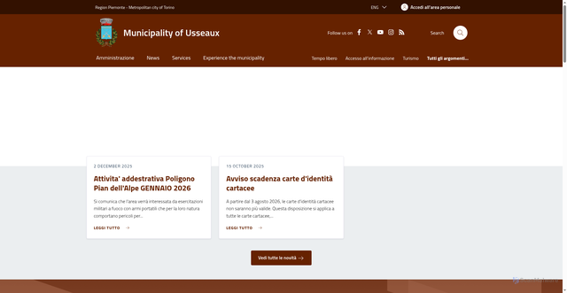 Security scan screenshot of https://www.comune.usseaux.to.it/it-it/home