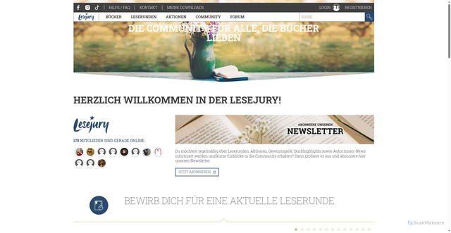 Security scan screenshot of https://lesejury.de