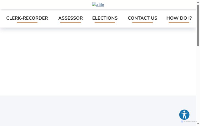 Security scan screenshot of https://www.countyofsb.org/164/Elections