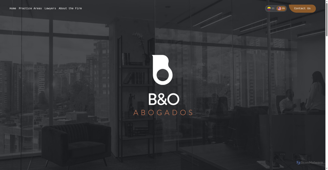 Security scan screenshot of https://web-page-bo-abogados.pages.dev/en/