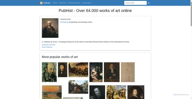 Security scan screenshot of https://pubhist.com