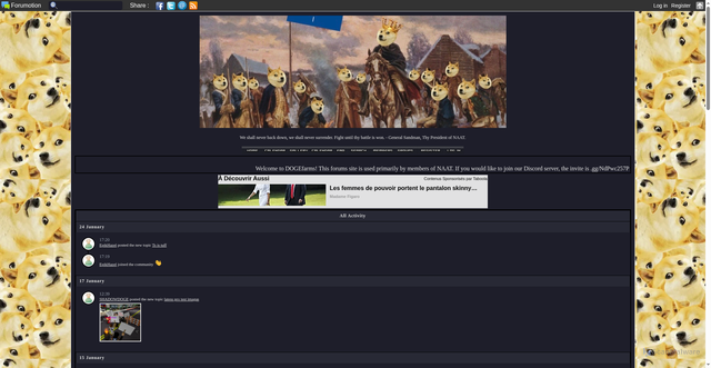 Security scan screenshot of https://dogefarms.goodforum.net/discover
