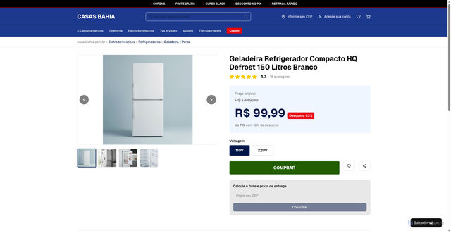 Security scan screenshot of https://v0-website-price-change.vercel.app/