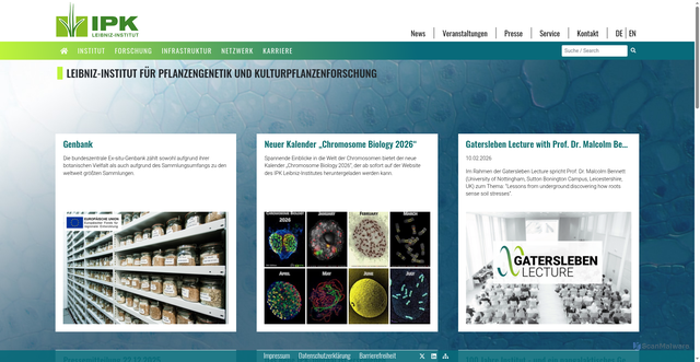 Security scan screenshot of https://www.ipk-gatersleben.de/