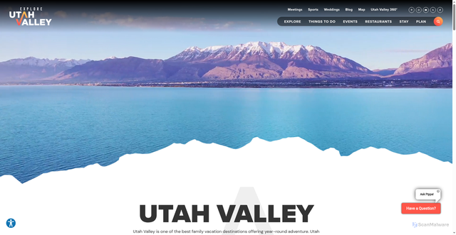 Security scan screenshot of https://www.utahvalley.com/