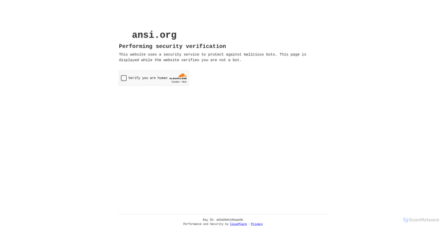 Security scan screenshot of https://ansi.org
