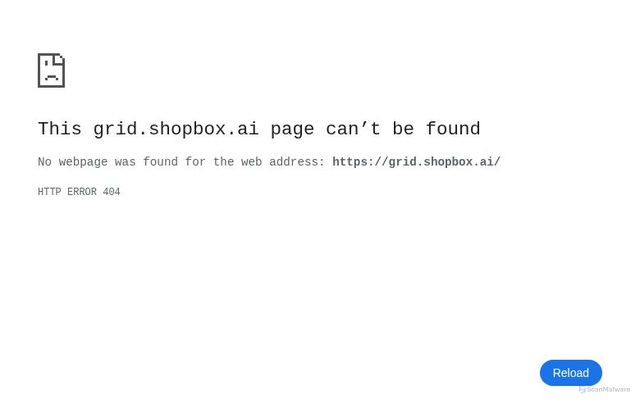 Security scan screenshot of https://grid.shopbox.ai/