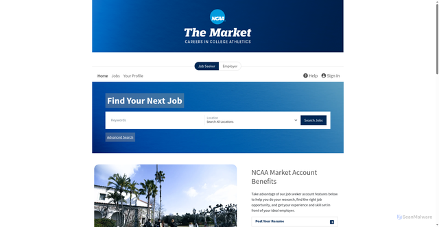 Security scan screenshot of https://ncaamarket.ncaa.org
