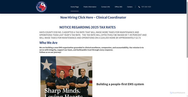 Security scan screenshot of https://hayscountyesd9.gov/