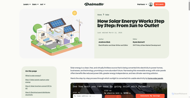 Security scan screenshot of https://palmetto.com/solar/we-break-down-how-solar-energy-works-step-by-step