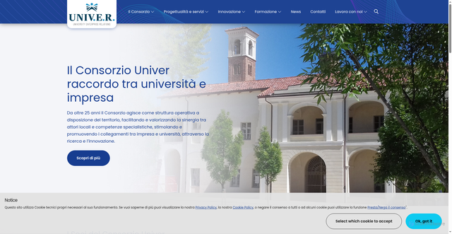 Security scan screenshot of https://www.consorziouniver.it/it/