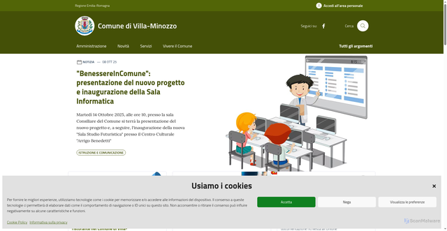 Security scan screenshot of https://www.comune.villa-minozzo.re.it/