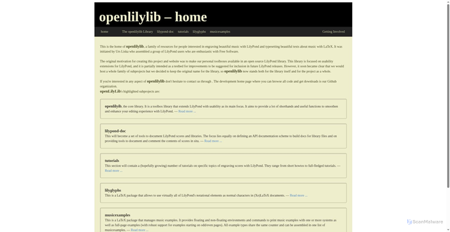 Security scan screenshot of https://openlilylib.org