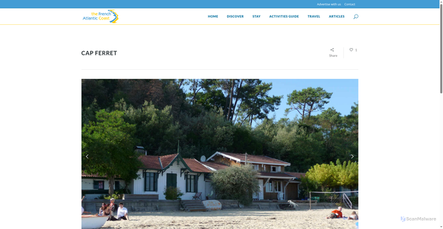 Security scan screenshot of https://the-french-atlantic-coast.com/portfolio_page/cap-ferret/